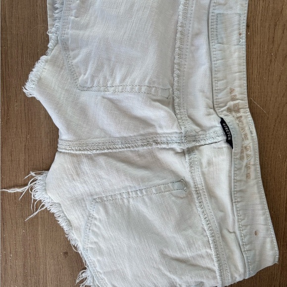 Distressed Cream Denim Shorts - Picture 8 of 10
